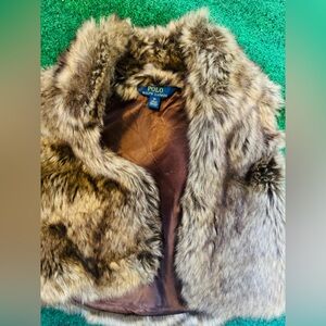 Ralph Lauren Kids Faux Fur Vest - Brown